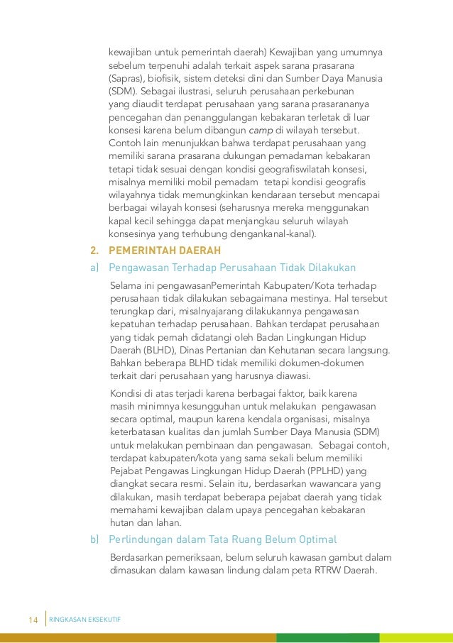 Ringkasan Eksekutif Audit Kepatuhan Dalam Rangka Pencegahan Kebakar