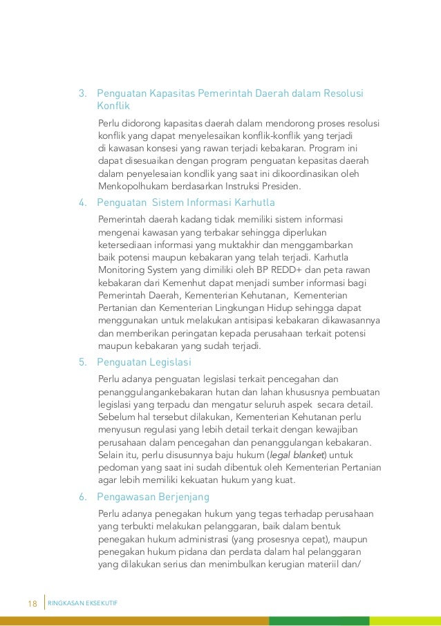 Ringkasan Eksekutif Audit Kepatuhan Dalam Rangka Pencegahan Kebakar