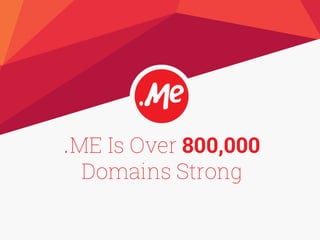 .ME Is Over 800,000 Domains Strong