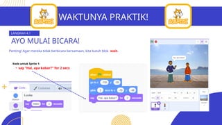 MATERI CODING TENTANG MEMAKAI SCRATCH UNTUK PEMAHAMAN ANIMASI DASAR | PPTX