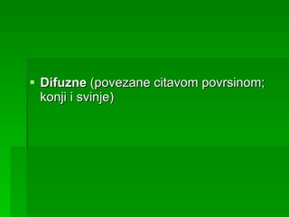 Difuzne  (povezane citavom povrsinom; konji i svinje) 