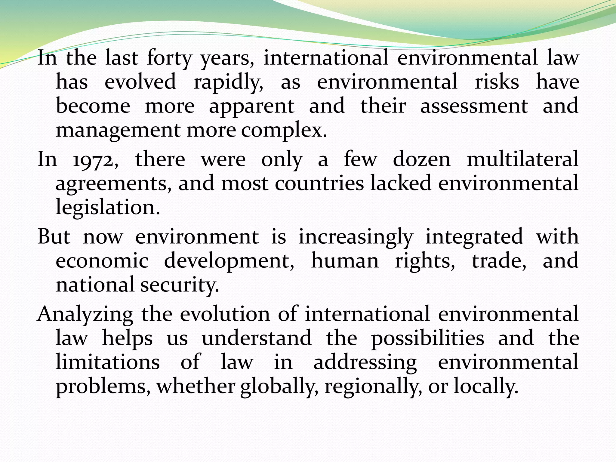 National and International Effort in Improving Environmental Quality | PPTX