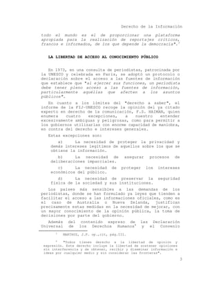 El acceso a la informacion publica