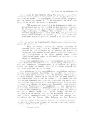 El acceso a la informacion publica