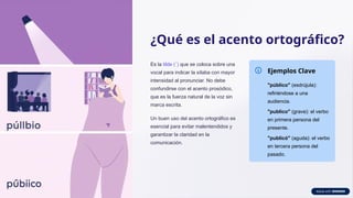 Domina el Acento Ortográfico: Clave para Pronunciación y Significado ...