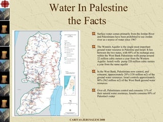 Water In Palestine the Facts  ,[object Object],[object Object],[object Object],[object Object]
