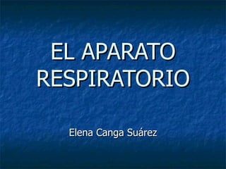 EL APARATO RESPIRATORIO Elena Canga Suárez 