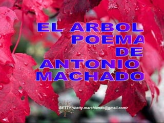 EL ARBOL POEMA  DE ANTONIO MACHADO BETTY <betty.marchiando@gmail.com> 