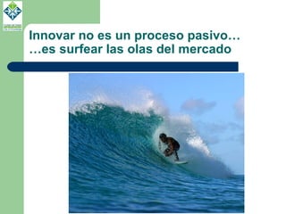 Innovar no es un proceso pasivo… …es surfear las olas del mercado 
