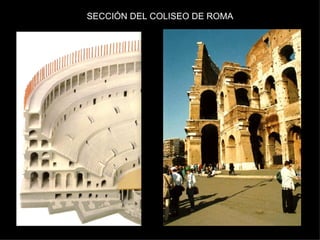 SECCIÓN DEL COLISEO DE ROMA 