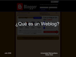 ¿Qué es un Weblog?  