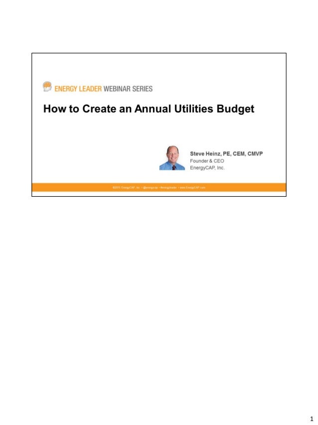 how to create an annual utilities budget