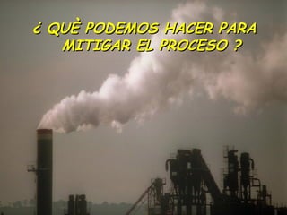 ¿  QUÈ PODEMOS HACER PARA MITIGAR EL PROCESO ? 