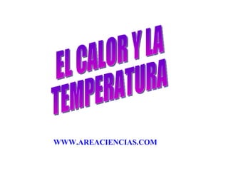 WWW.AREACIENCIAS.COM EL CALOR Y LA TEMPERATURA 