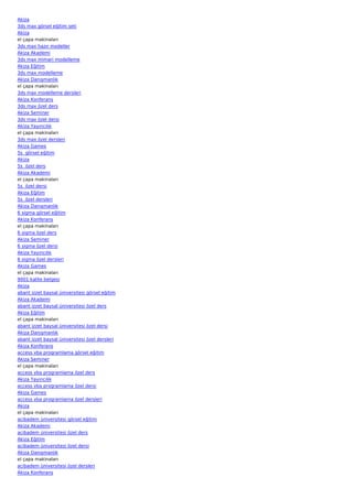 Akiza
3ds max görsel eğitim seti
Akiza
el çapa makinaları
3ds max hazır modeller
Akiza Akademi
3ds max mimari modelleme
Akiza Eğitim
3ds max modelleme
Akiza Danışmanlık
el çapa makinaları
3ds max modelleme dersleri
Akiza Konferans
3ds max özel ders
Akiza Seminer
3ds max özel dersi
Akiza Yayıncılık
el çapa makinaları
3ds max özel dersleri
Akiza Games
5s  görsel eğitim
Akiza
5s  özel ders
Akiza Akademi
el çapa makinaları
5s  özel dersi
Akiza Eğitim
5s  özel dersleri
Akiza Danışmanlık
6 sigma görsel eğitim
Akiza Konferans
el çapa makinaları
6 sigma özel ders
Akiza Seminer
6 sigma özel dersi
Akiza Yayıncılık
6 sigma özel dersleri
Akiza Games
el çapa makinaları
9001 kalite belgesi
Akiza
abant izzet baysal üniversitesi görsel eğitim
Akiza Akademi
abant izzet baysal üniversitesi özel ders
Akiza Eğitim
el çapa makinaları
abant izzet baysal üniversitesi özel dersi
Akiza Danışmanlık
abant izzet baysal üniversitesi özel dersleri
Akiza Konferans
access vba programlama görsel eğitim
Akiza Seminer
el çapa makinaları
access vba programlama özel ders
Akiza Yayıncılık
access vba programlama özel dersi
Akiza Games
access vba programlama özel dersleri
Akiza
el çapa makinaları
acibadem üniversitesi görsel eğitim
Akiza Akademi
acibadem üniversitesi özel ders
Akiza Eğitim
acibadem üniversitesi özel dersi
Akiza Danışmanlık
el çapa makinaları
acibadem üniversitesi özel dersleri
Akiza Konferans
 