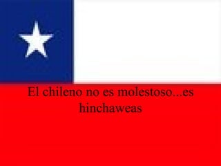 El chileno no es molestoso...es hinchaweas 