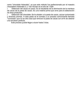 El Chocolate, Origen E Historia[1].