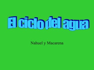 Nahuel y Macarena El ciclo del agua  