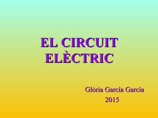 EL CIRCUITEL CIRCUIT
ELÈCTRICELÈCTRIC
Glòria García GarcíaGlòria García García
20152015
 