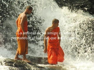 La amistad de un  amigo es amar y permanecer al lado del que nada espera...  