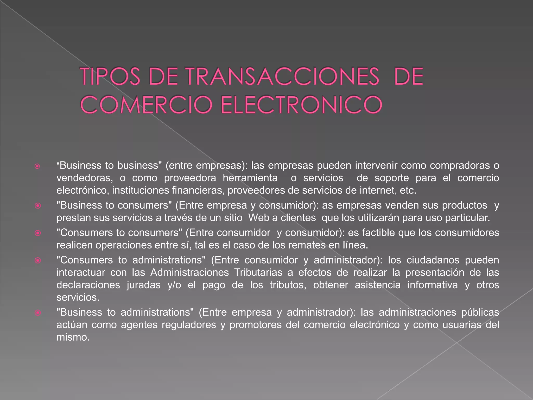 El Comercio Electronico Diapositivas