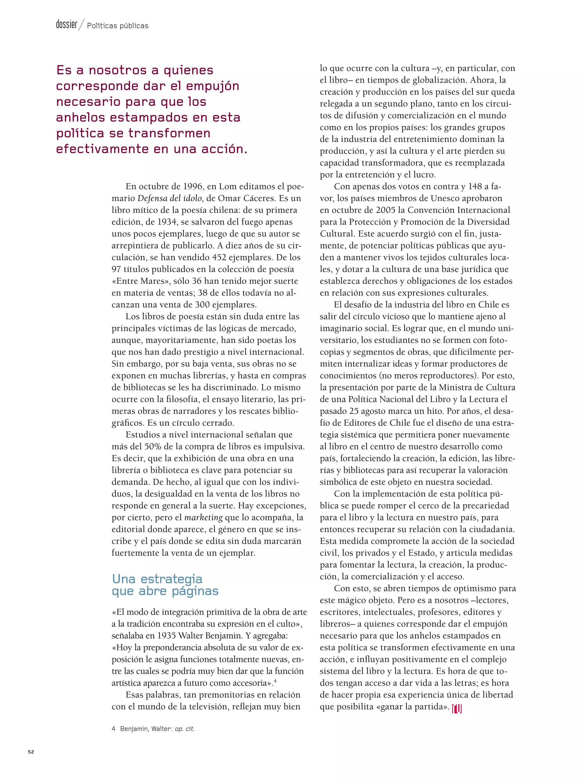 El Costo De Leer En Chile