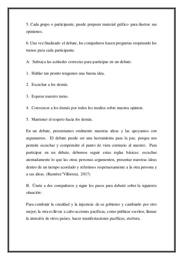 El debateescrito