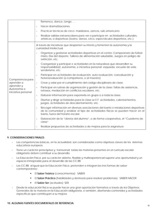 Competencias Básicas y Educación Física