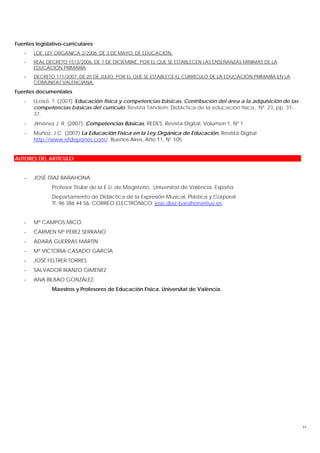 Competencias Básicas y Educación Física