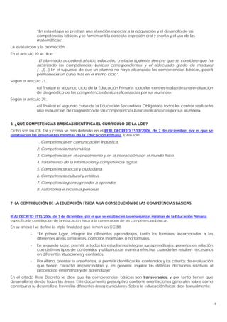 Competencias Básicas y Educación Física