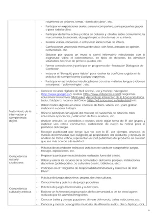 Competencias Básicas y Educación Física