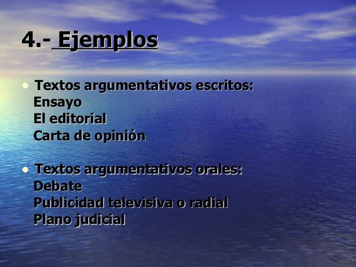 El Discurso Argumentativo El Discurso Argumentativo