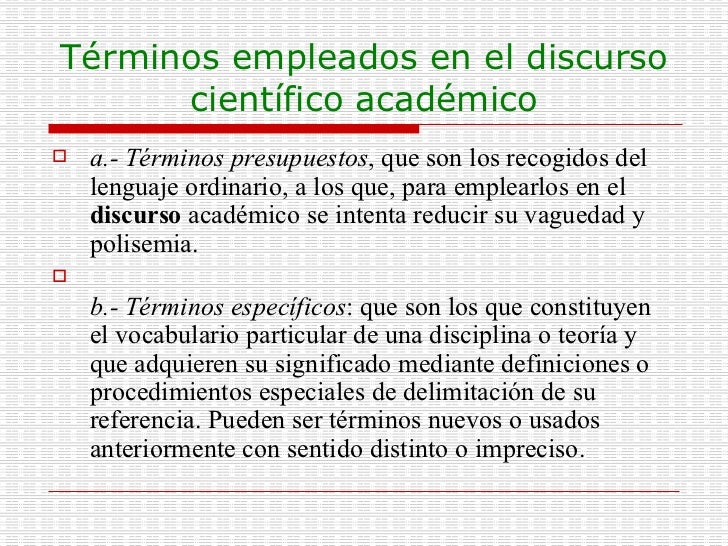 El Discurso CientíFico AcadéMico
