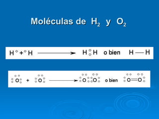 Moléculas de  H 2  y   O 2 