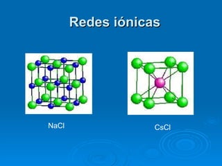 Redes iónicas NaCl  CsCl 