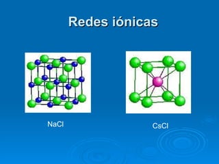 Redes iónicas NaCl  CsCl 