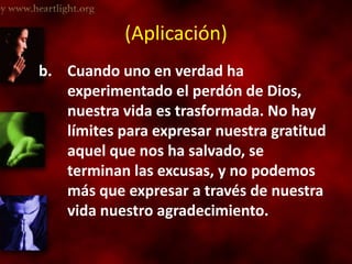 El Fruto Del PerdóN, Agradeciminento