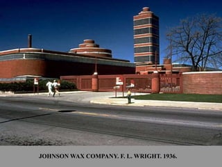 JOHNSON WAX COMPANY. F. L. WRIGHT. 1936.
 