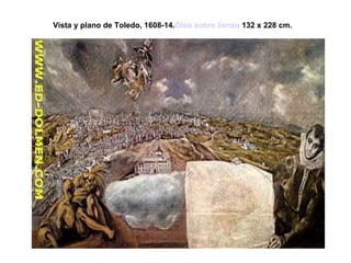Vista y plano de Toledo, 1608-14. Óleo sobre lienzo 132 x 228 cm.