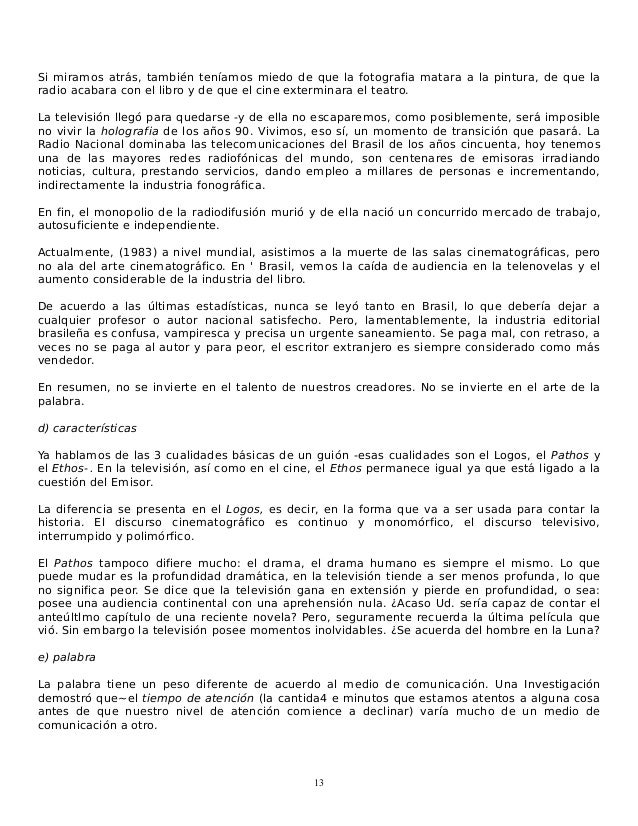 El guion arte y tecnica de escribir para television