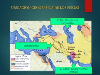 El Mar Caspio y el
Turquestán
Mesopotamia
El Golfo Pérsico y el Mar
Arábigo
 