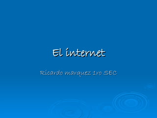 El internet Ricardo marquez 1ro SEC 