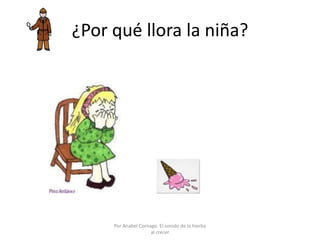 ¿Por qué llora la niña?
Por Anabel Cornago. El sonido de la hierba
al crecer
 