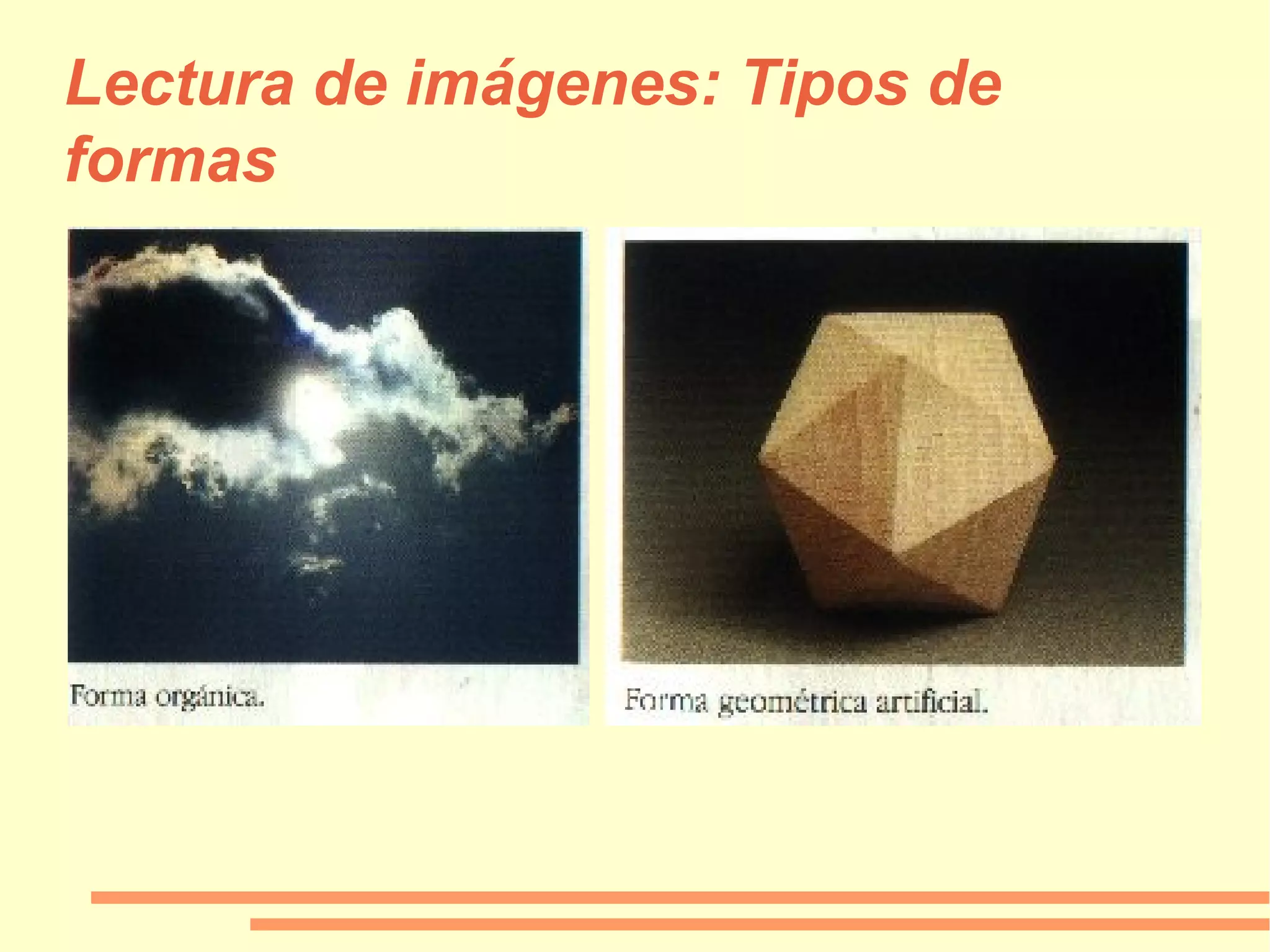 Lectura de imágenes: Tipos de formas 