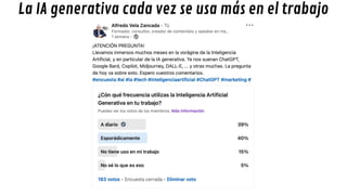 La IA generativa cada vez se usa más en el trabajo
 