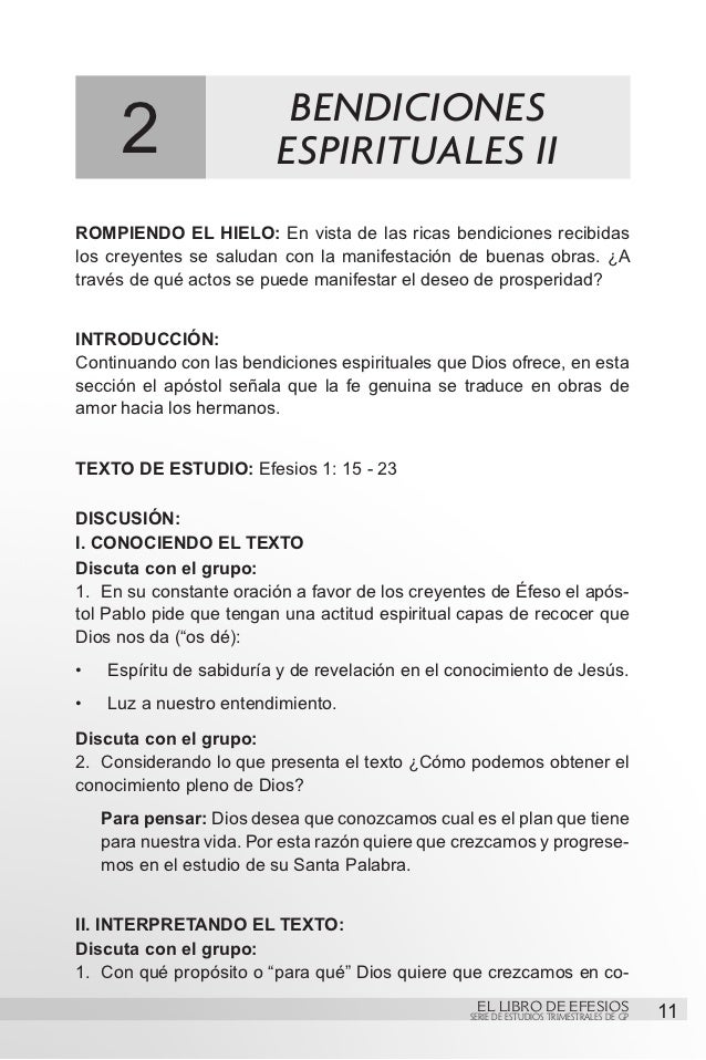 El Libro De Efesios Grupos Pequenos El Libro De Efesios Grupos Pequenos