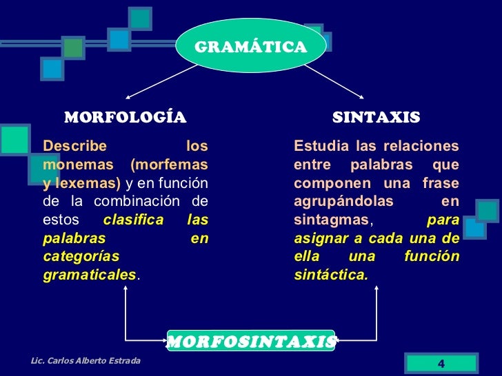 Morfología El léxico