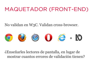 MAQUETADOR (FRONT-END)

No validan en W3C. Validan cross-browser.


                                     +


¿Enseñarles l...