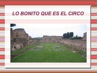 LO BONITO QUE ES EL CIRCO  