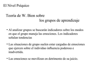 El Nivel Psíquico Version Liviana